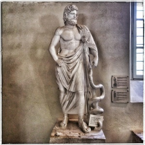 Statua di Asclepio, museo del teatro di Epidauro - Argolide